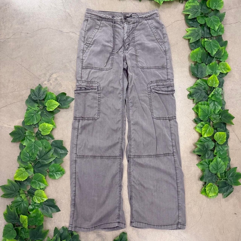 American Eagle Gray Wide Leg Cargo Pants